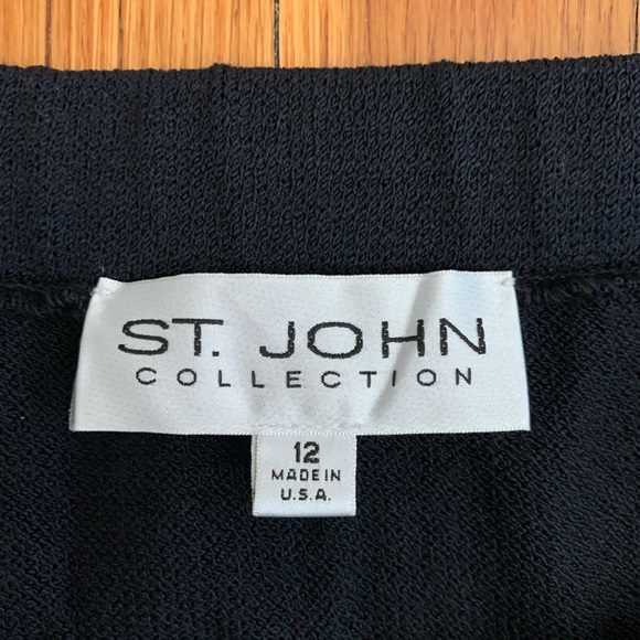 ST. JOHN COLLECTION Santana Knit Navy Blazer Sz 10 with matching skirt - Picture 12 of 15